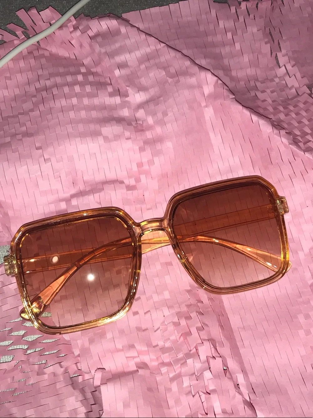 Stylish Nude Square Frame Sunglasses